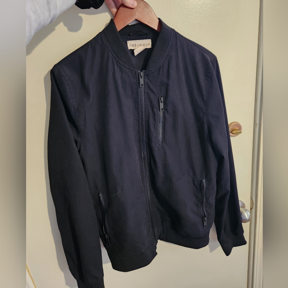 Urban Men Black Bomber Jacket
